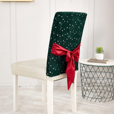 Groene Fluwelen Kerststoelhoes