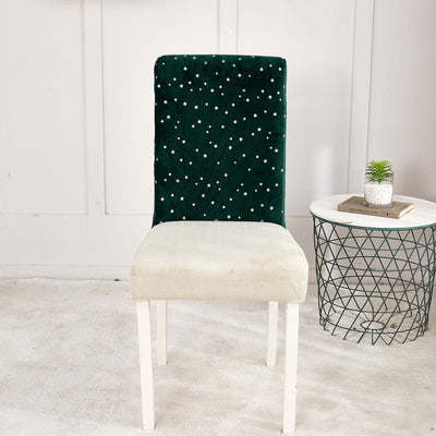 Groene Fluwelen Kerststoelhoes