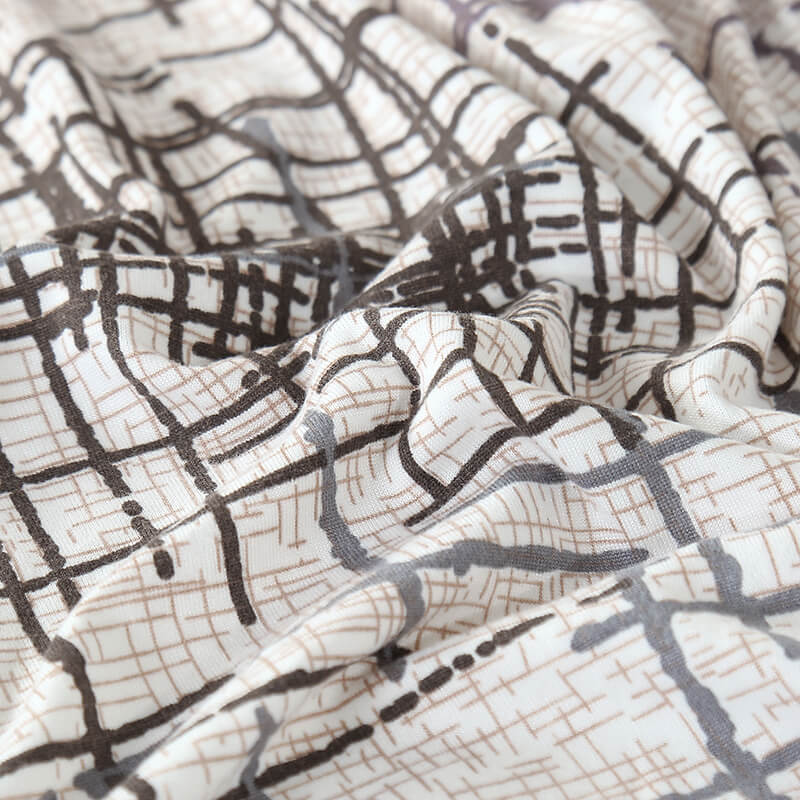 Hoes Moderne Stoel (Wit-Grijs)