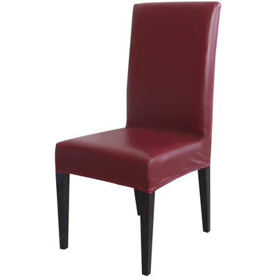 Burgundy Faux Lederen Stoelhoes