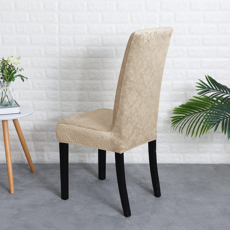 Lily Beige Fluwelen Stoelhoes