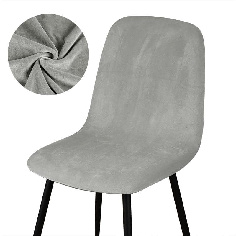 Metaal Grijs Fluwelen Scandinavische Stoelhoes