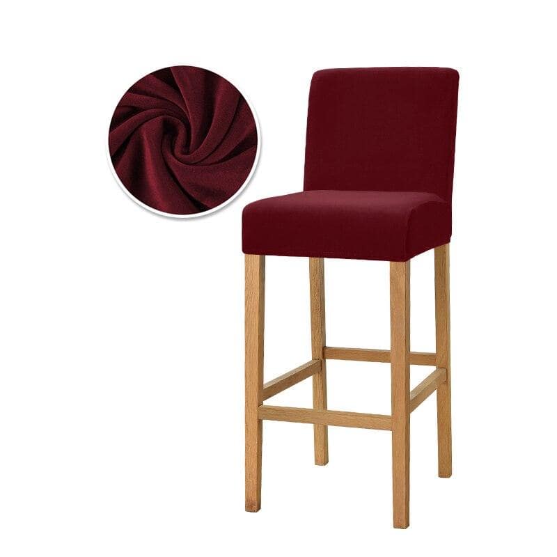 Hoes Barkruk Bordeaux Rood Fluweel