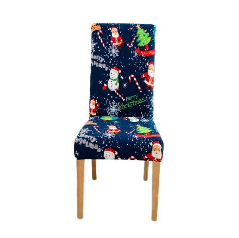 Blauwe Merry Christmas Stoelhoes