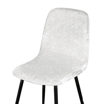 United White Velvet Scandinavische Stoelhoes