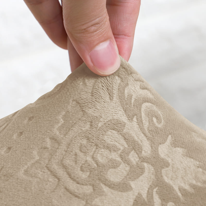 Lily Beige Fluwelen Stoelhoes