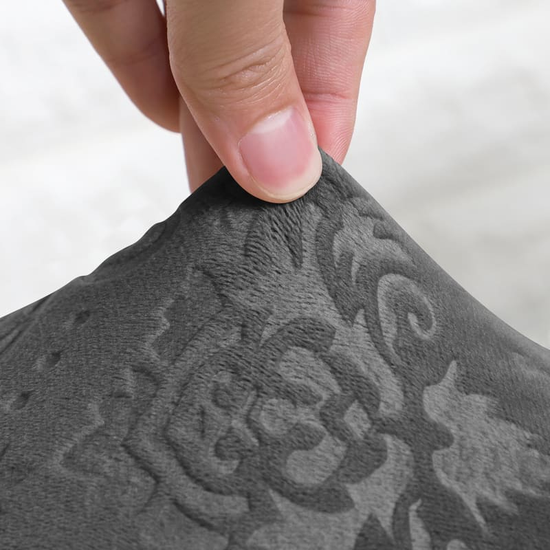 Lys Velvet Chair Cover Charcoal Grijs