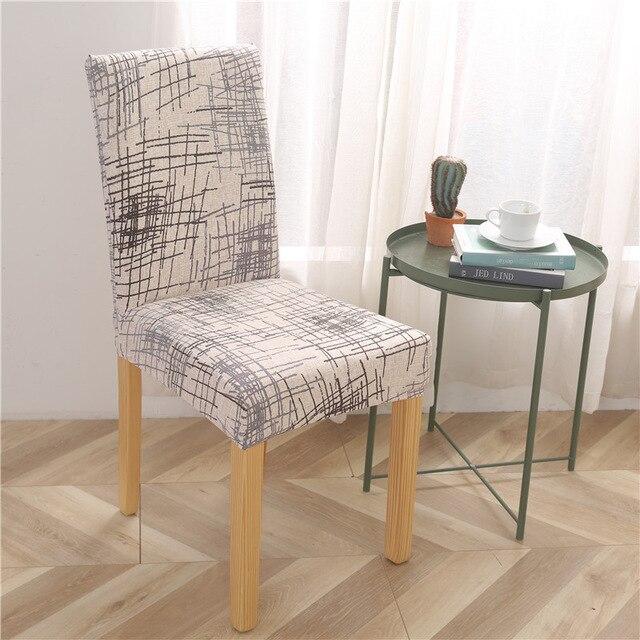 Beige Stoelhoes Met Grijze Patronen