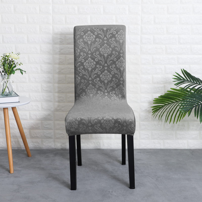 Lys Velvet Chair Cover Charcoal Grijs