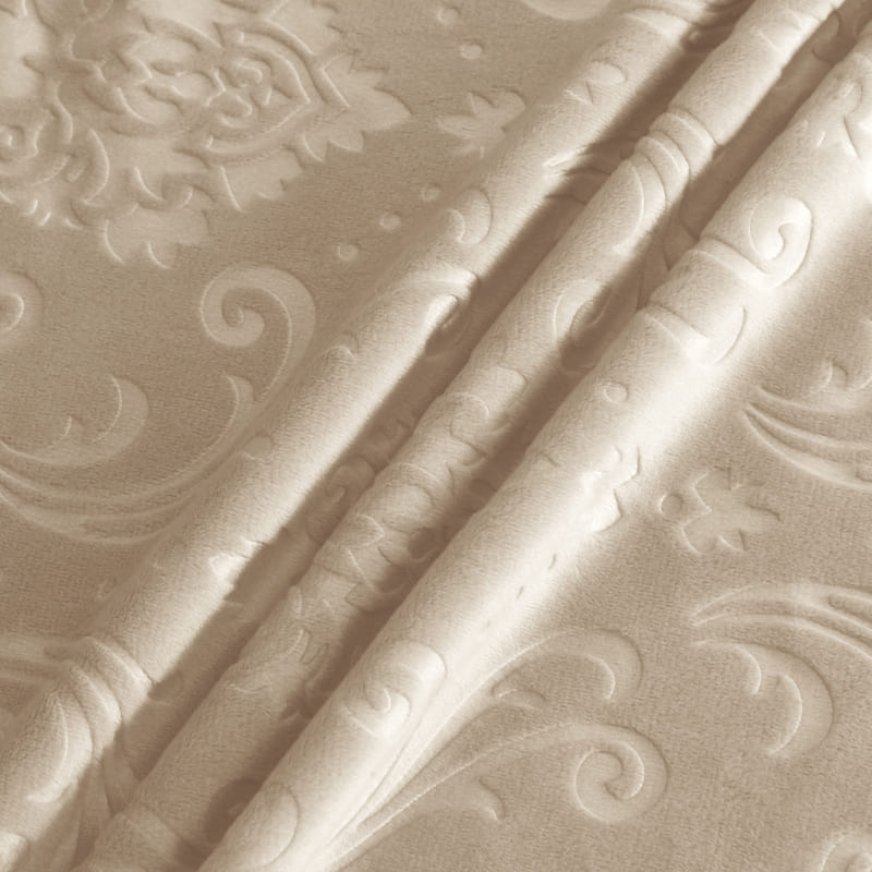 Lily Beige Fluwelen Stoelhoes